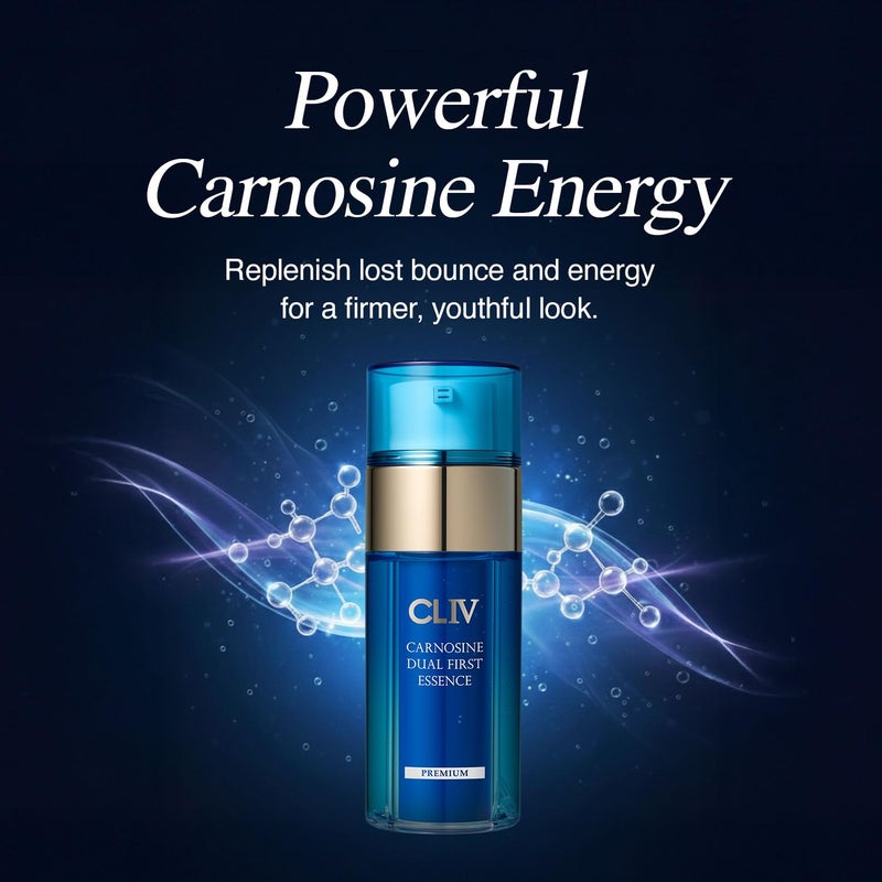 CLIV Carnosine Dual First Essence – Korean Skincare Facial Moisturizer with Carnosine, Retinol & Peptides – Hydrating & Smoothing Formula for Skin Tone & Elastic Feel – 3.38 fl oz (100ml) - Image 3